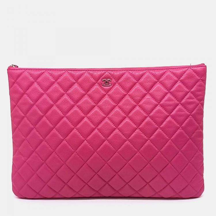 Pre Owned Chanel Caviar Clutch Large