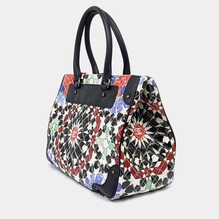 Pre Owned Chanel Multicolor Coated Canvas Dallas tote and shoulder bag