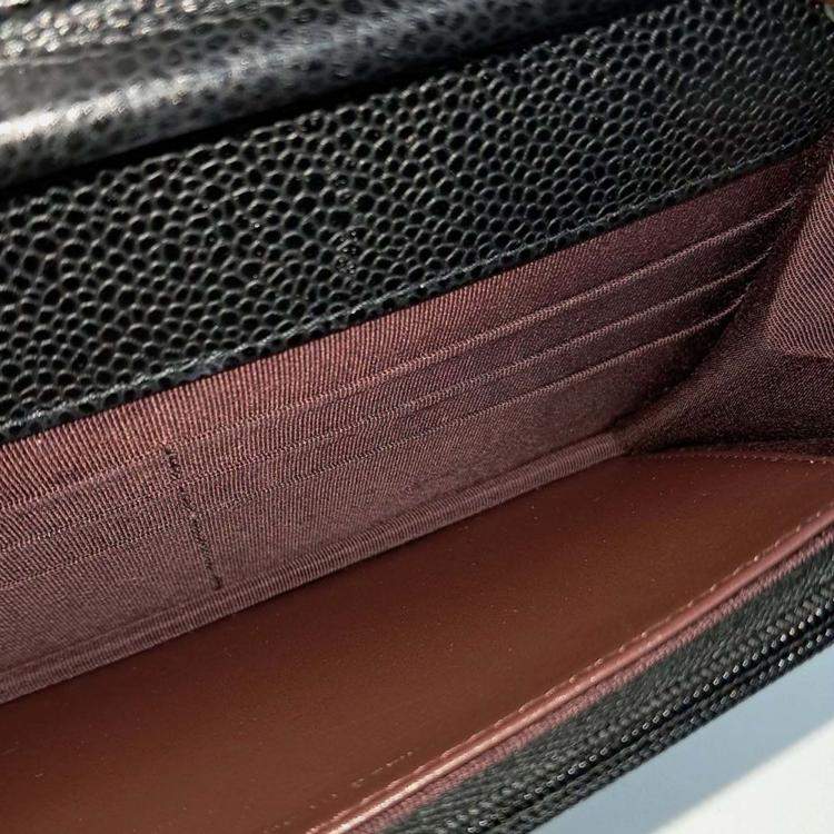 Pre Owned Chanel Black Caviar WOC Mini Crossbody Bag