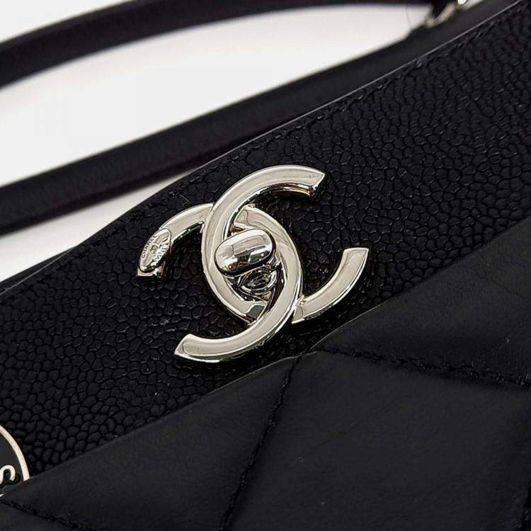 Pre Owned Chanel Black Leather Chanel Portobello Large