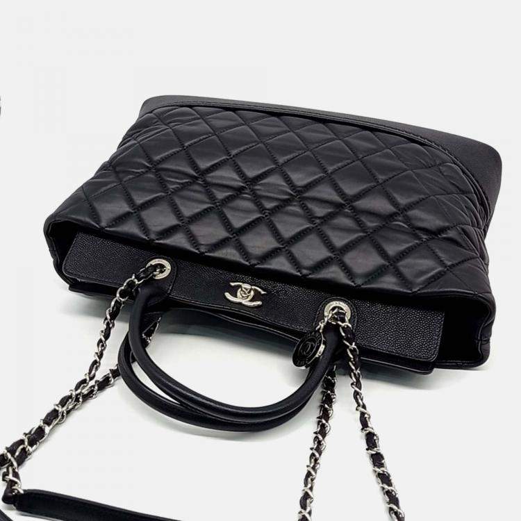 Pre Owned Chanel Black Leather Chanel Portobello Large