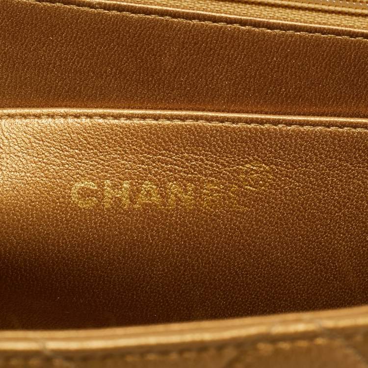 مملوكة مسبقًا Chanel Gold Quilted Leather Vintage Classic Single Flap Bag