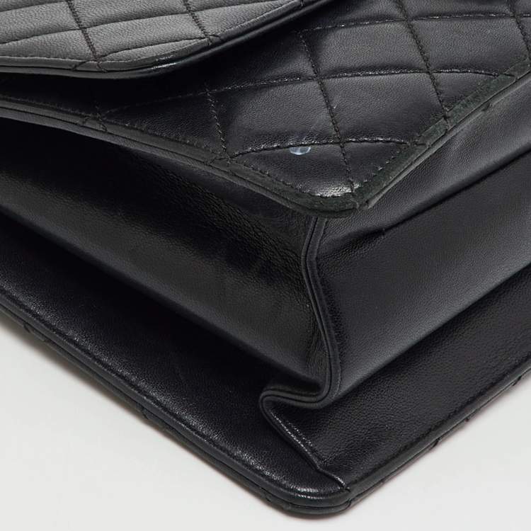 Pre Owned Chanel Black Quilted Leather Beauty Lock Flap Bag