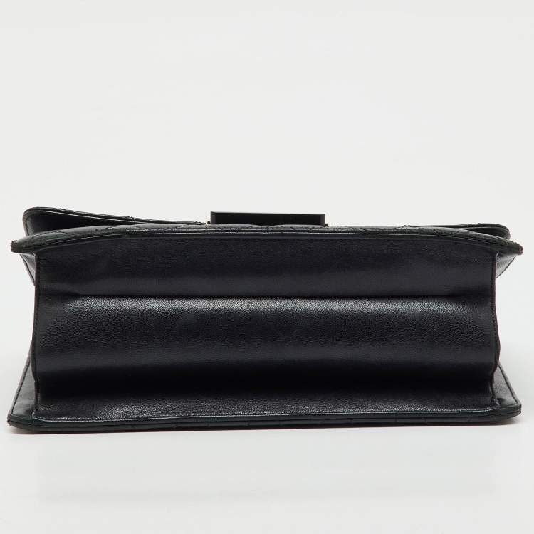 Pre Owned Chanel Black Quilted Leather Beauty Lock Flap Bag
