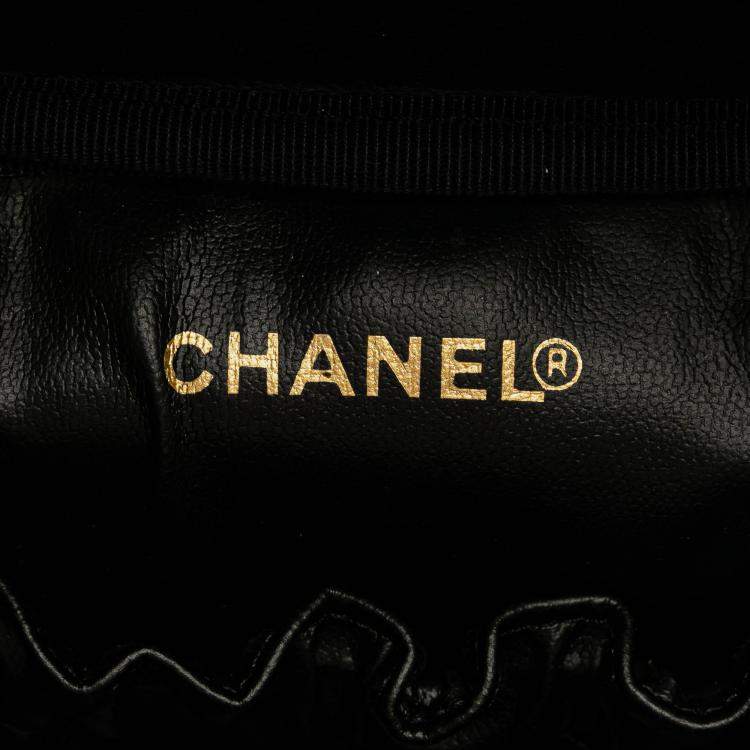 Pre Owned Chanel Black CC Caviar Vanity Case