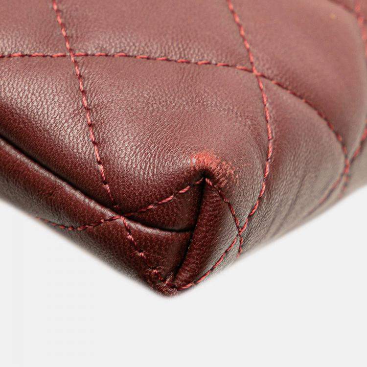 Pre Owned Chanel Multicolor Medium Lambskin Colorblock Patchwork O Case
