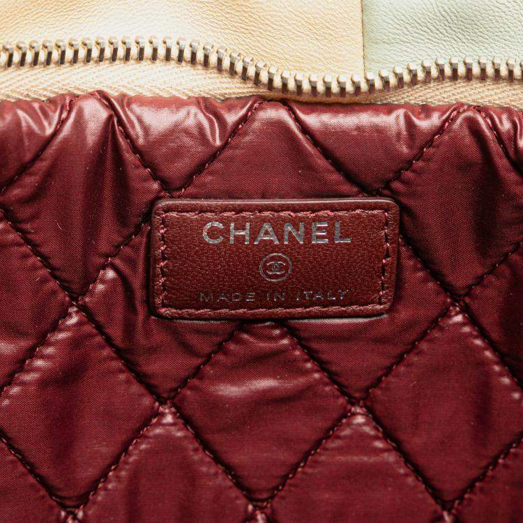 Pre Owned Chanel Multicolor Medium Lambskin Colorblock Patchwork O Case