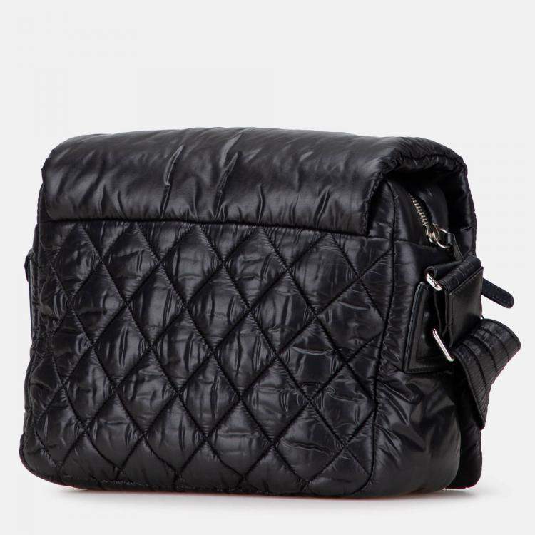 Pre Owned Chanel Black Small Nylon Coco Cocoon Flap Crossbody