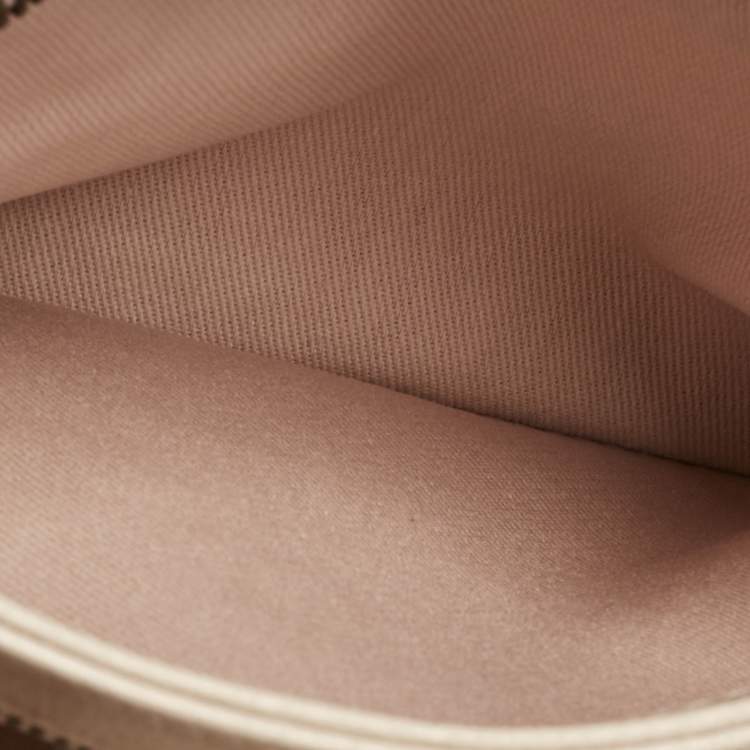 Pre Owned Chanel Light Pink Quilted Aged Leather Coco Pleats Clutch