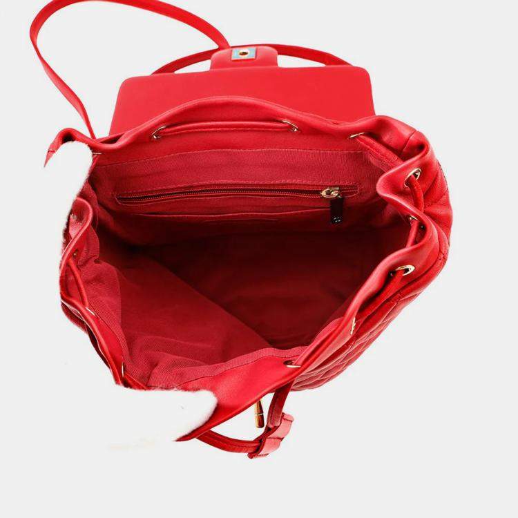 Pre Owned Chanel Urban Spirit Red Lambskin Backpack