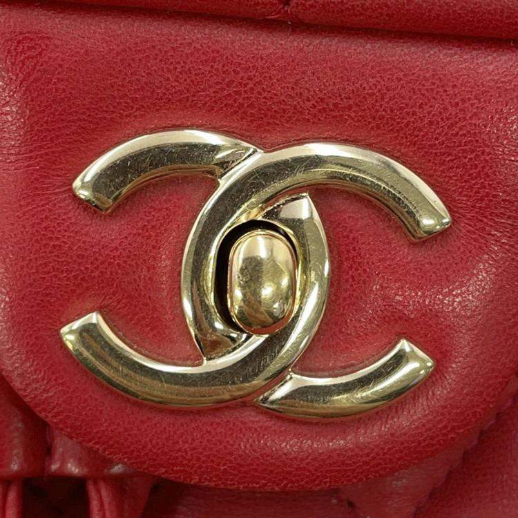 Pre Owned Chanel Urban Spirit Red Lambskin Backpack