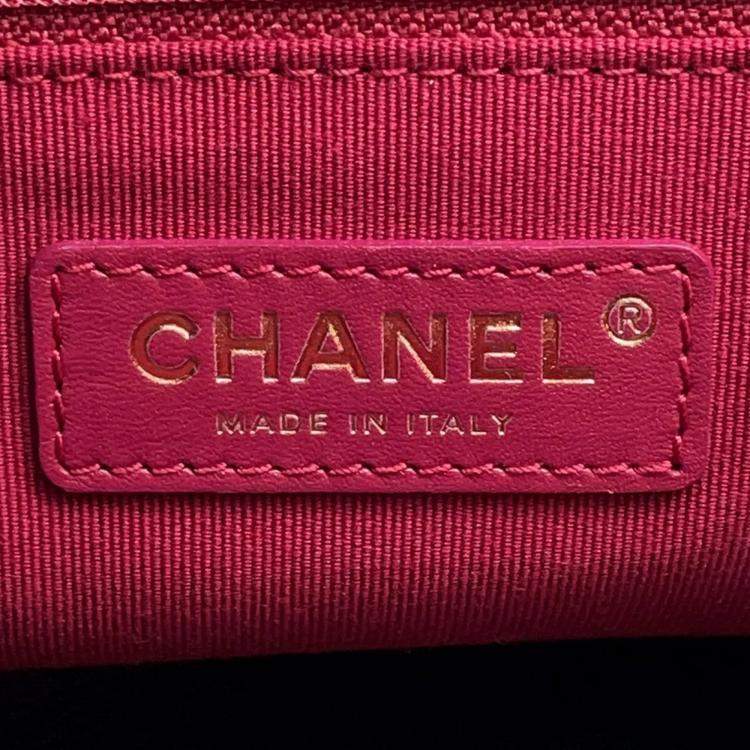 Pre Owned Chanel Deauville Small Black Lambskin Shopping Tote Bag