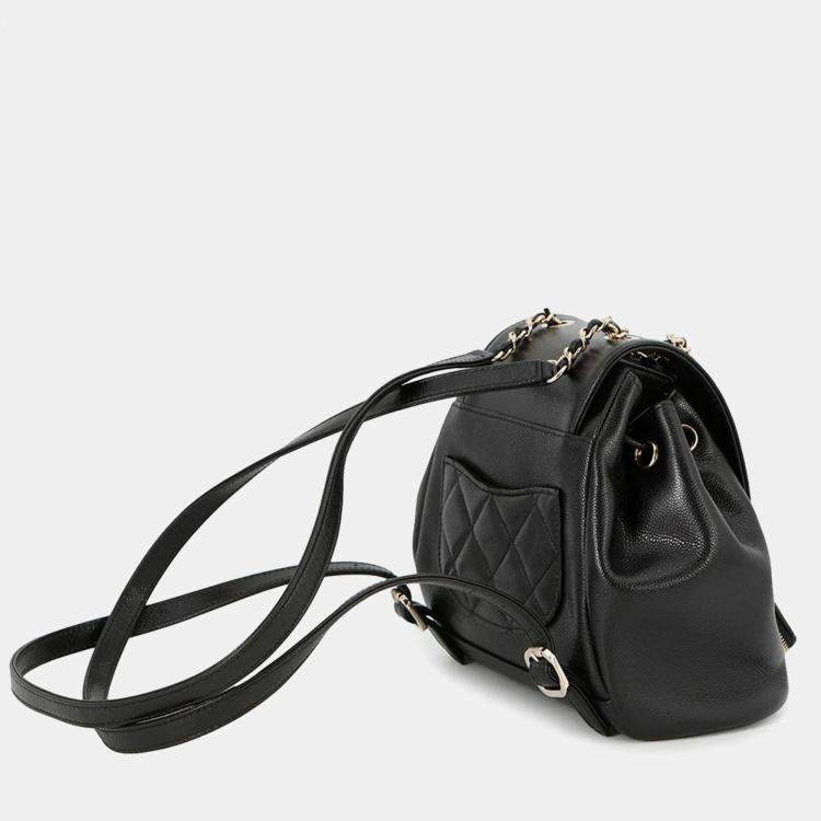 مملوكة مسبقًا Chanel Matelasse Black Caviar Leather Backpack