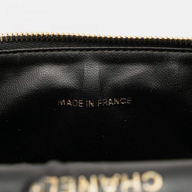 Pre Owned Chanel Black CC Caviar Vanity Bag
