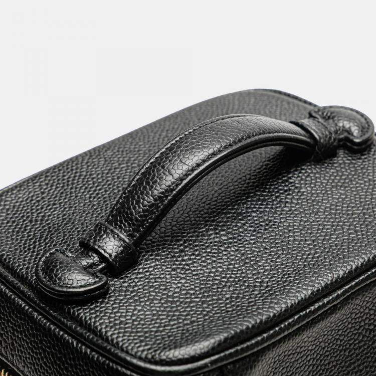 Pre Owned Chanel Black CC Caviar Vanity Bag