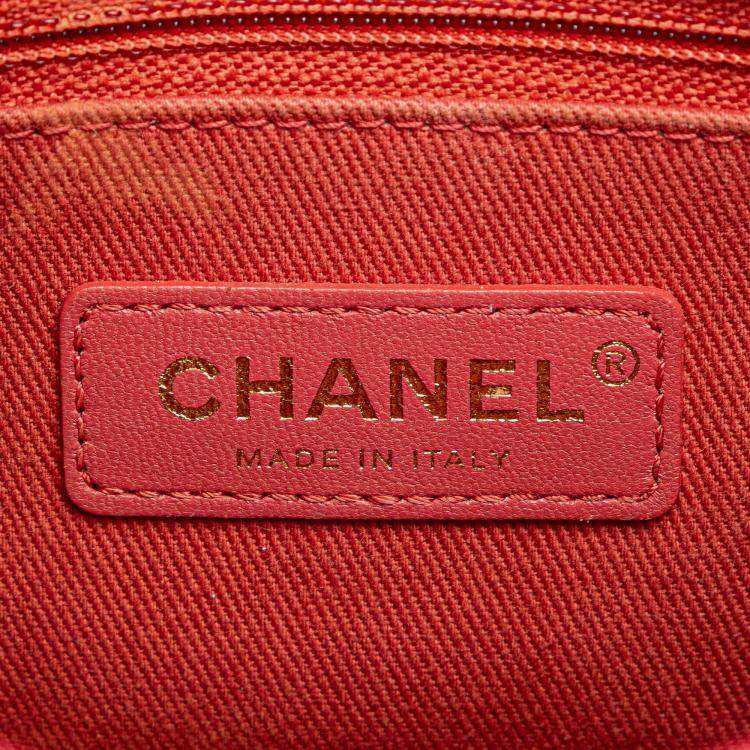 Pre Owned Chanel Pink Small Caviar Paris Cuba Thread Around Flap