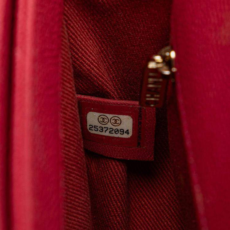 Pre Owned Chanel Pink Small Caviar Paris Cuba Thread Around Flap