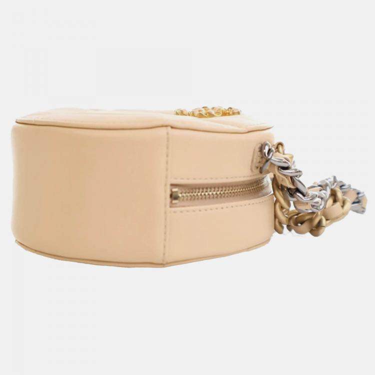 Pre Owned Chanel Brown Calfskin 19 Round Clutch with Chain