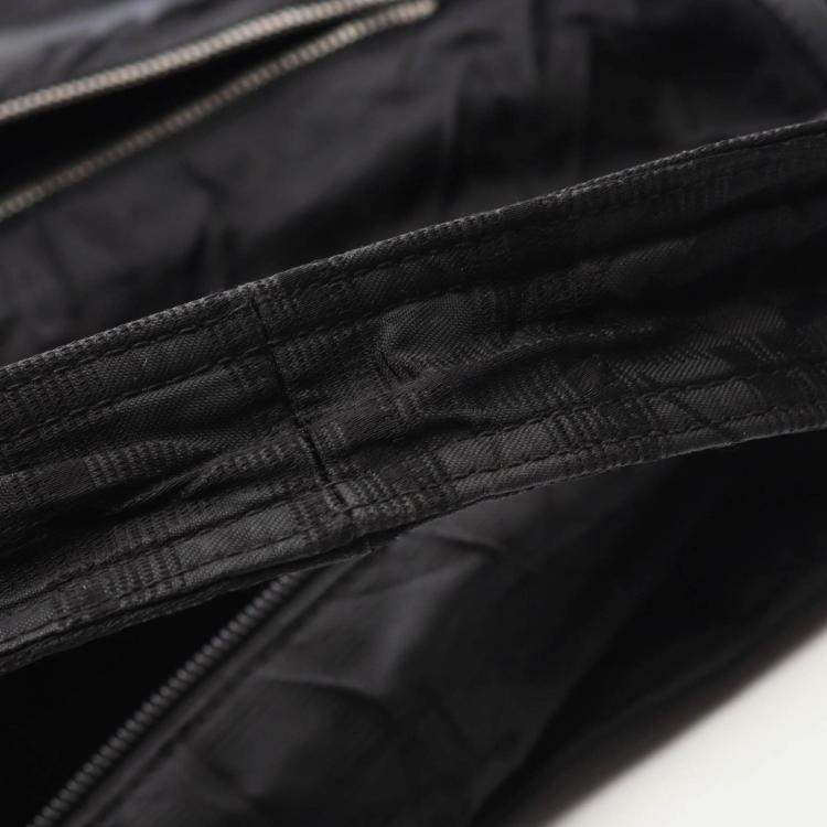 Pre Owned Chanel New Travel Line Black Nylon Coco CC Shoulder Tote Bag