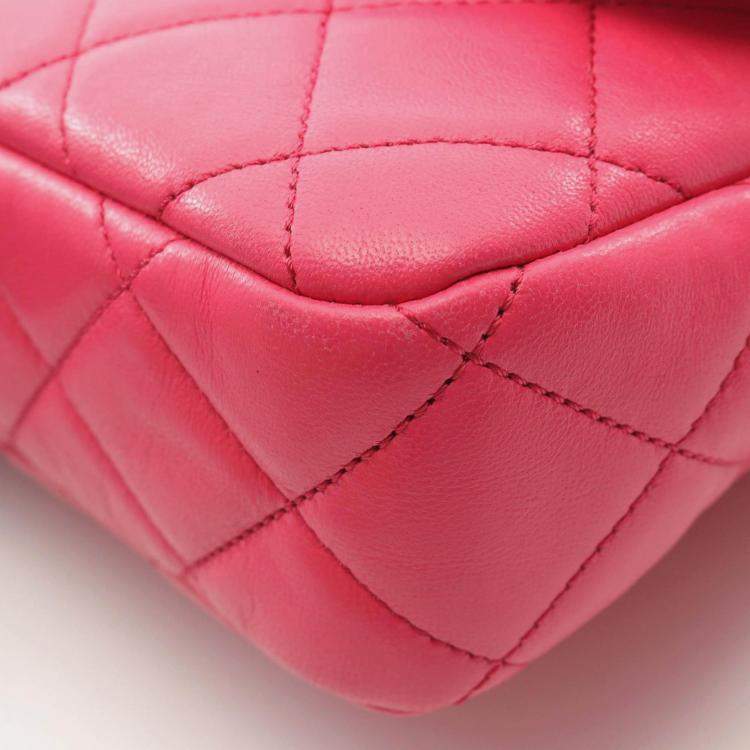 Pre Owned Chanel CC Tassel Pink Lambskin Camera Bag