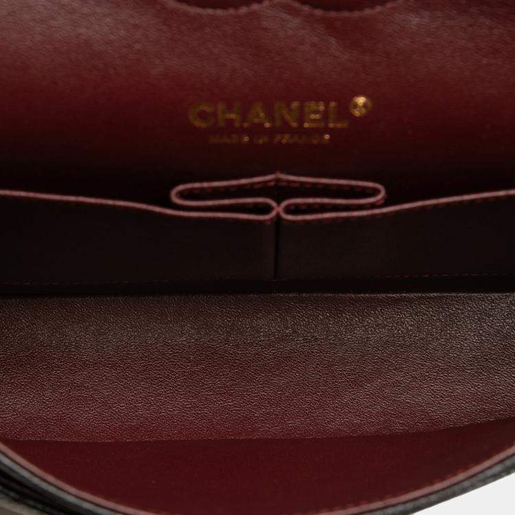 Pre Owned Chanel Black Medium Classic Caviar Double Flap
