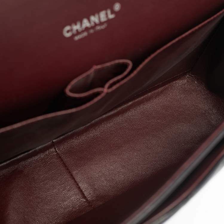 Pre Owned Chanel Black Quilted Leather Maxi Classic Double Flap Bag