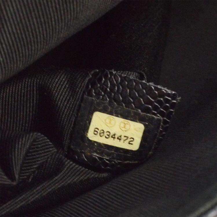 Pre Owned Chanel Black Calfskin Top Handle Handbag