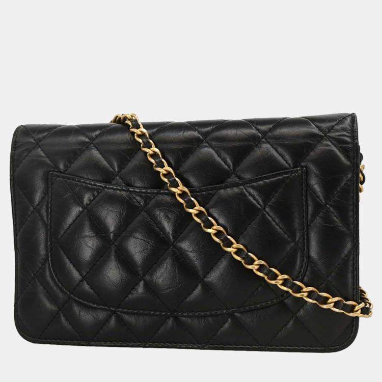 Pre Owned Chanel Calfskin Mademoiselle Lock Icon WOC Wallet on Chain Shoulder Bag