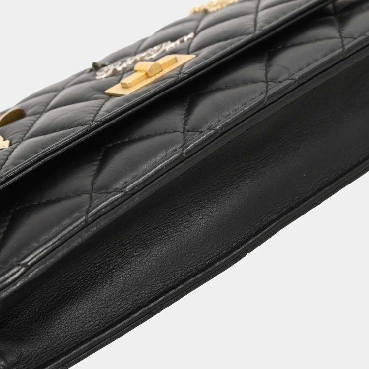Pre Owned Chanel Calfskin Mademoiselle Lock Icon WOC Wallet on Chain Shoulder Bag