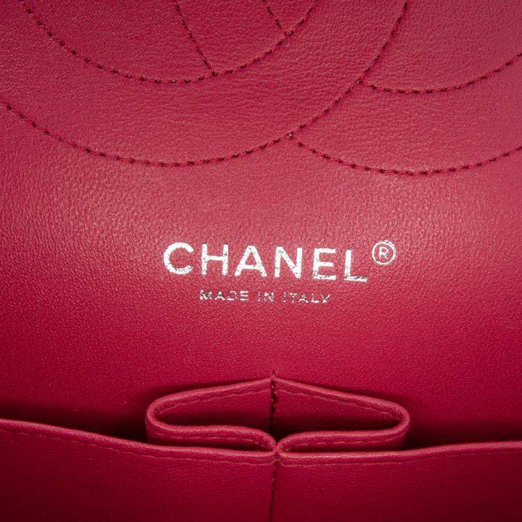 Pre Owned Chanel Pink Jumbo Classic Lambskin Double Flap