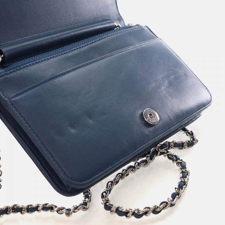 Pre Owned Chanel Crystal Boy Wallet On Chain (WOC)