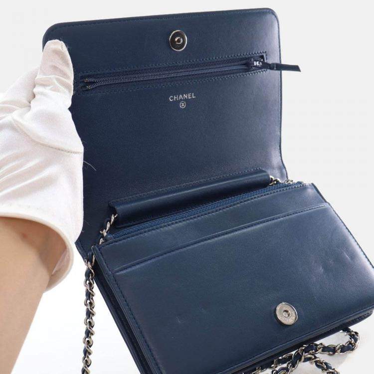 Pre Owned Chanel Crystal Boy Wallet On Chain (WOC)