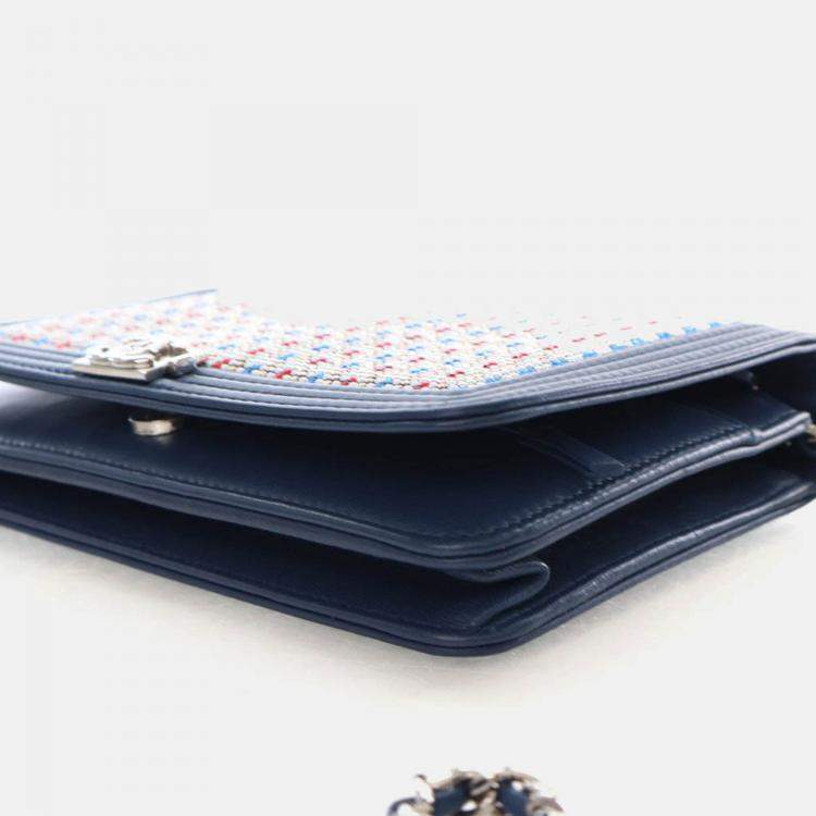 Pre Owned Chanel Crystal Boy Wallet On Chain (WOC)