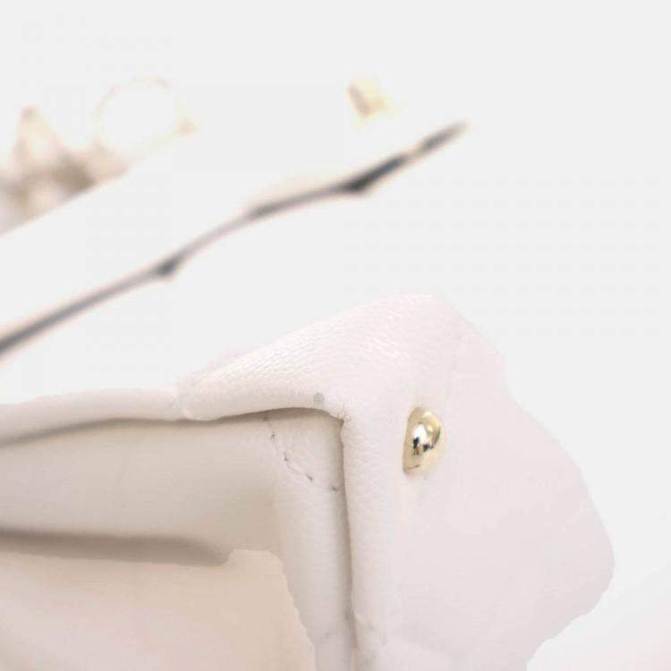 Pre Owned Chanel Mini Caviar Retro Twist Top Handle Bag