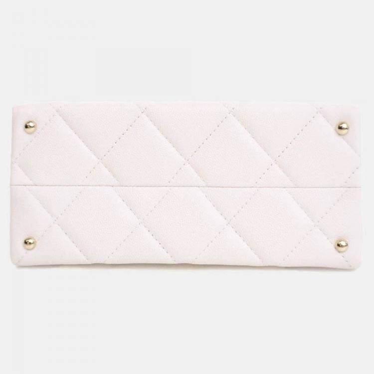 Pre Owned Chanel Mini Caviar Retro Twist Top Handle Bag
