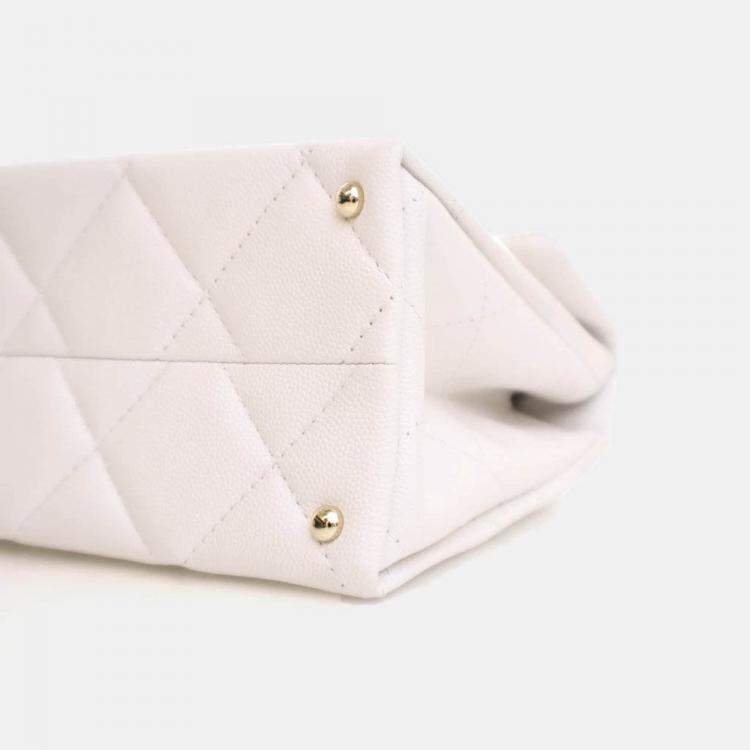 Pre Owned Chanel Mini Caviar Retro Twist Top Handle Bag