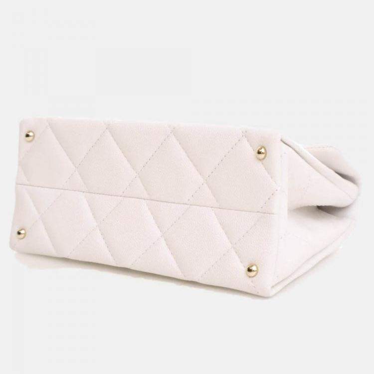 Pre Owned Chanel Mini Caviar Retro Twist Top Handle Bag