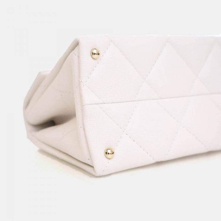 Pre Owned Chanel Mini Caviar Retro Twist Top Handle Bag