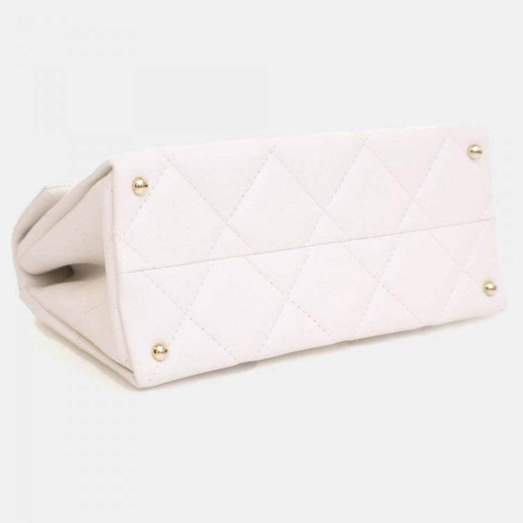 Pre Owned Chanel Mini Caviar Retro Twist Top Handle Bag