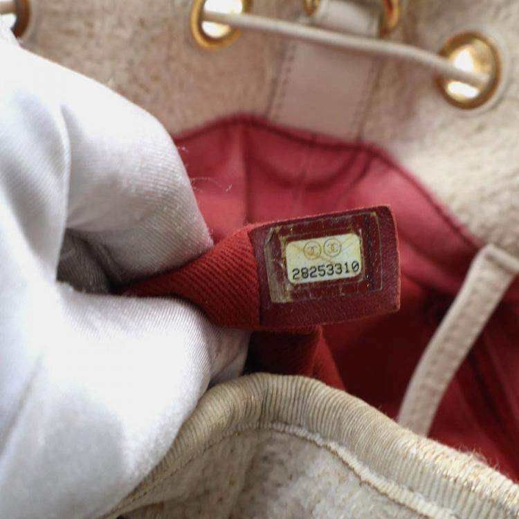 Pre Owned Chanel Small Tweed Deauville Bucket Bag