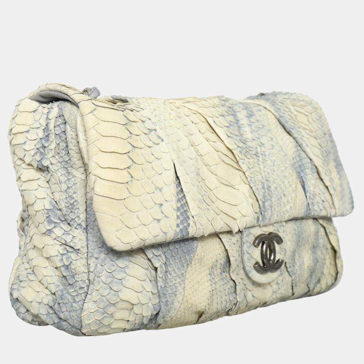 Pre Owned Chanel Python Jumbo XL Flap Bag