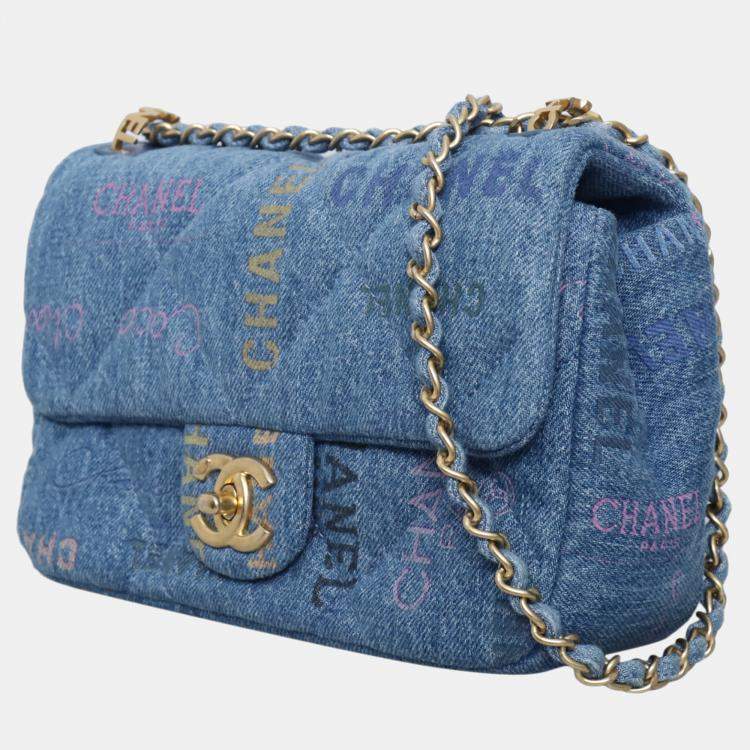 Pre Owned Chanel Small Denim Mood Flap Bag