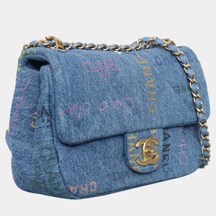 Pre Owned Chanel Small Denim Mood Flap Bag