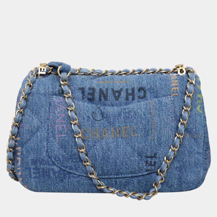 Pre Owned Chanel Small Denim Mood Flap Bag