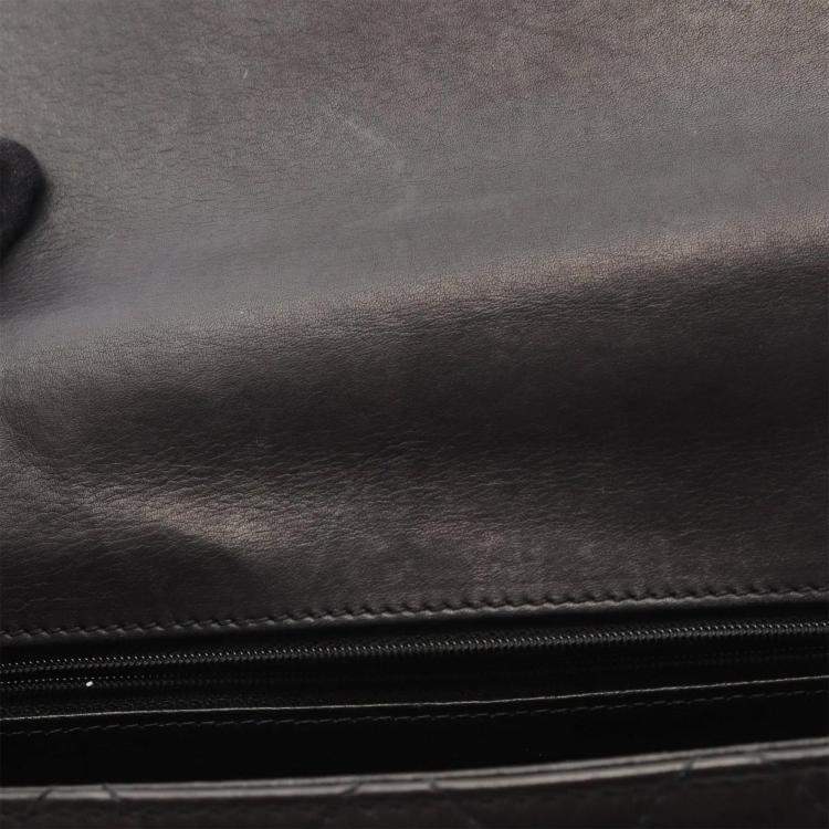 Pre Owned Chanel Flap Black Lambskin Shoulder Bag
