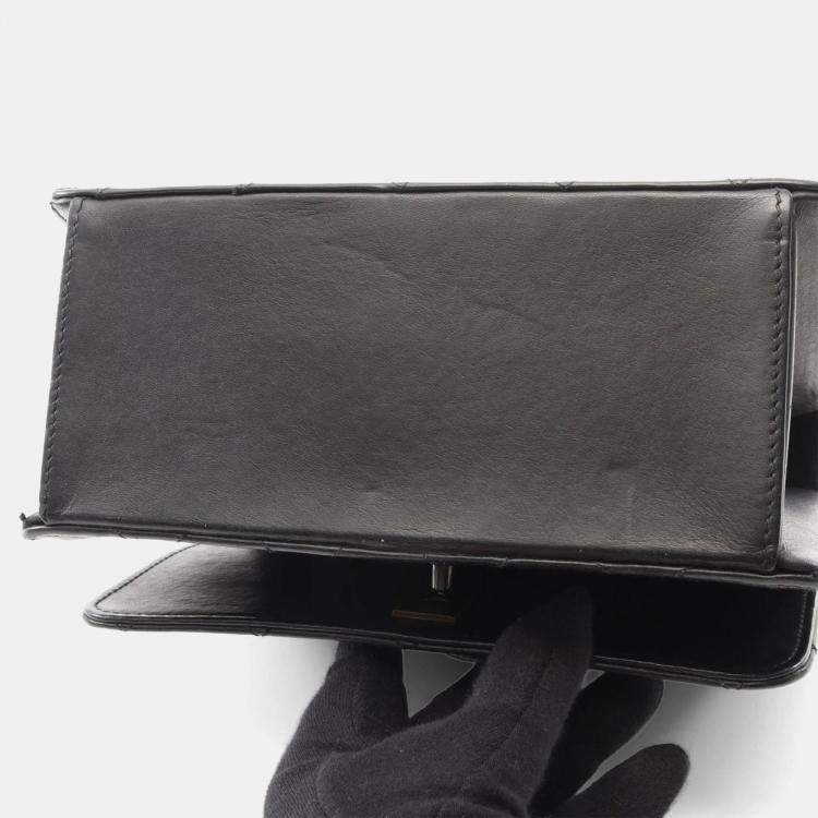 Pre Owned Chanel Flap Black Lambskin Shoulder Bag