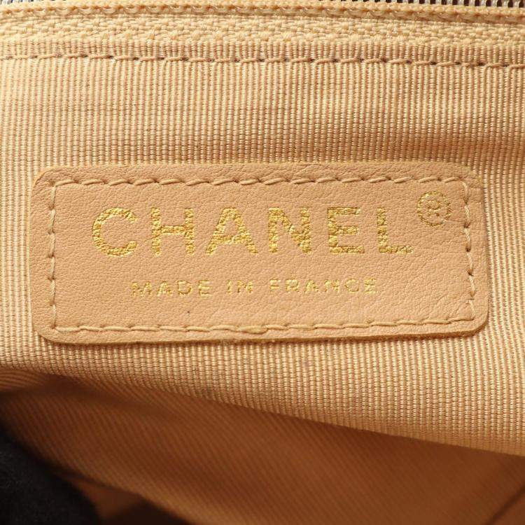 Pre Owned Chanel Cc Logo Matelasse Handbag Calfskin Orange  Coco Mark