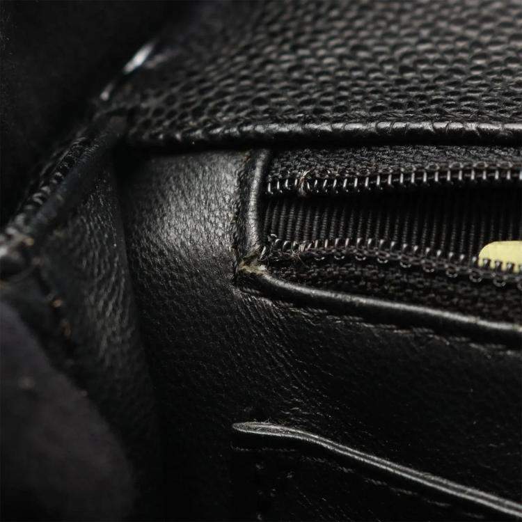 Pre Owned Chanel Kelly Black Calfskin Shoulder Bag