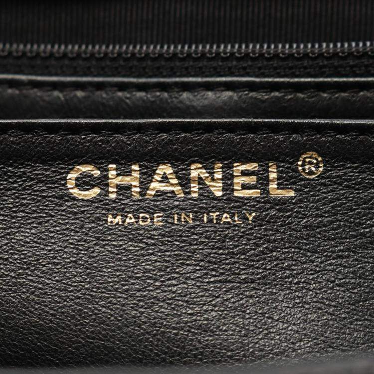 Pre Owned Chanel Kelly Black Calfskin Shoulder Bag