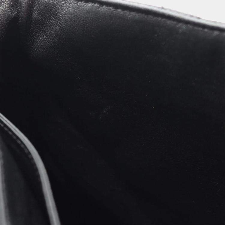Pre Owned Chanel Kelly Black Calfskin Shoulder Bag